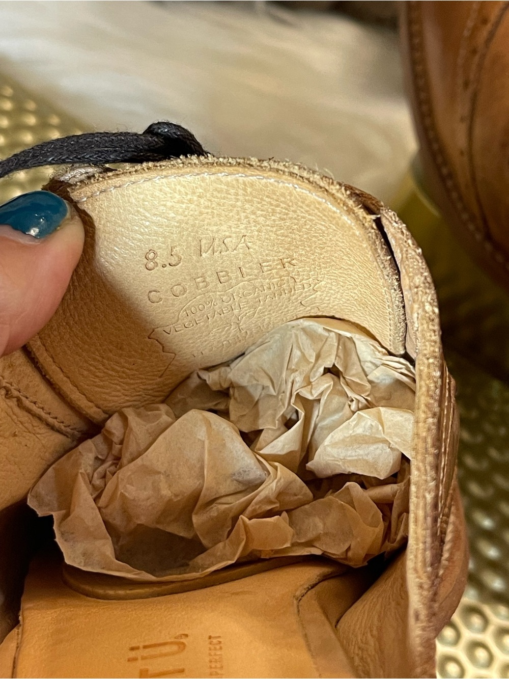 Bed Stu Tan Brown Leather Wingtip Loafers - Picture 7 of 7